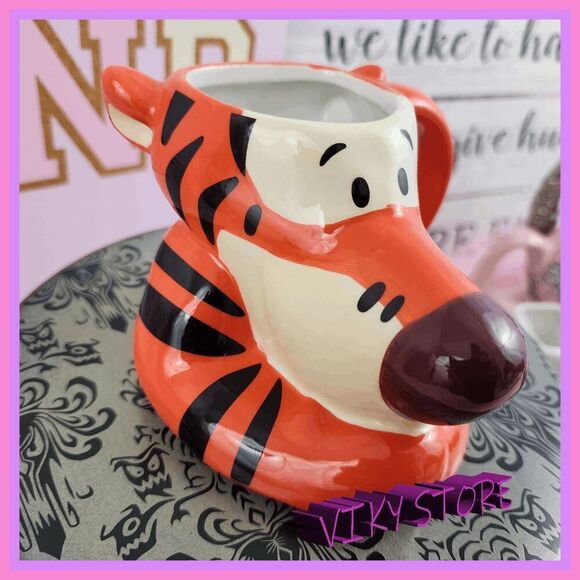 💕 NWT Tigger Multicolor 14 oz Coffee Mug Disney Cheerful Cup #7207 💕 - Picture 3 of 5
